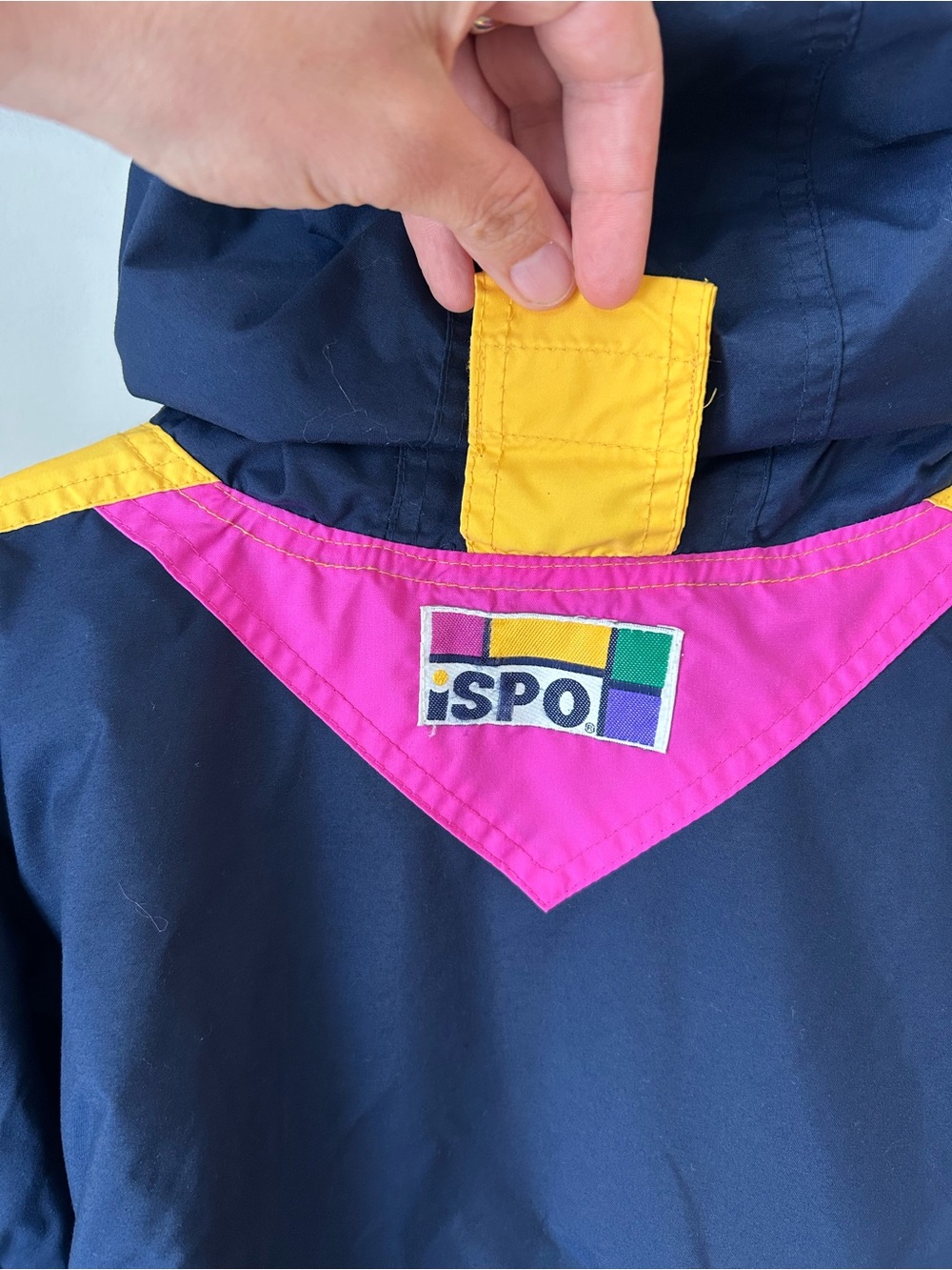 Vintage 90s Neon Colorblock Ski Jacket Retro Apres Ski Anorak Oversized - Picture 9 of 14